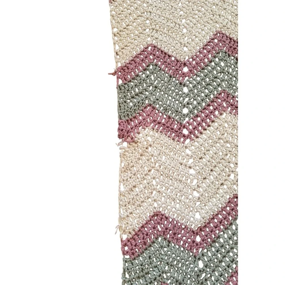 Vintage Handmade Crochet Throw 76